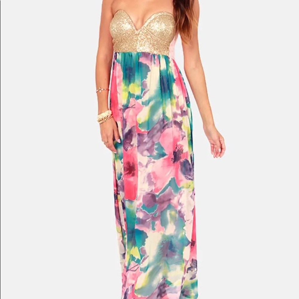 Reverse Glamster’s Paradise Sequin and Floral Maxi
